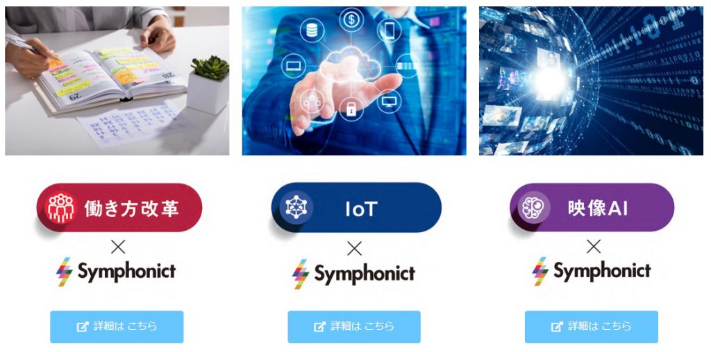 Symphonict で 実現できるコト　「働き方改革」、「IoT」、「映像AI